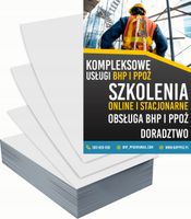 Ulotki A5 reklamowe firmowe 1000szt projekt w cenie KOMPLEKSOWE USŁUGI BHP