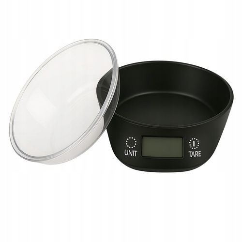 Waga Kuchenna Elektroniczna z Misą Precyzyjna Cyfrowa LCD Czarna 5 kg na Arena.pl