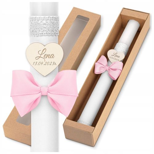 Świeca Komunijna + pudełko - Świeca do Komunii - Imienna Świeca na na Arena.pl