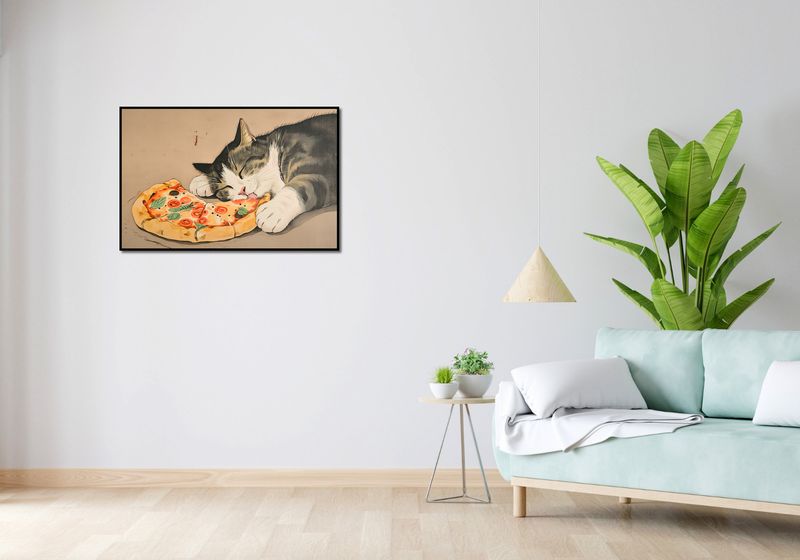 Plakat 91,5x60cm Pizza Dla Kota zdjęcie 4