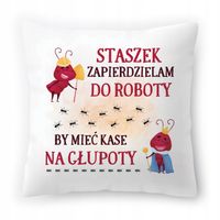 Poduszka Dla Staszka Na Urodziny Ze Zdjęciem Na Prezent Biała 40X40 Cm
