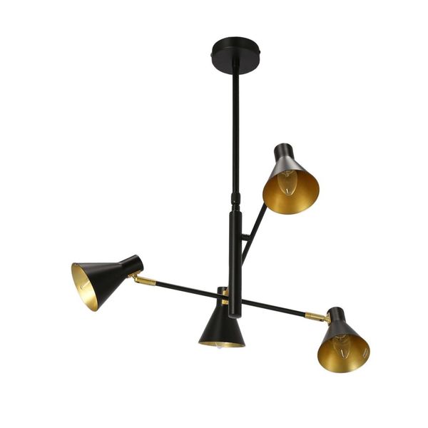 Less zwis 4x40W E14 czarny matowy zdjęcie 6