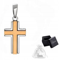 Krzyżyk Srebro pr. 925 Złoty Krzyżyk Wisiorek Zawieszka na Prezent
