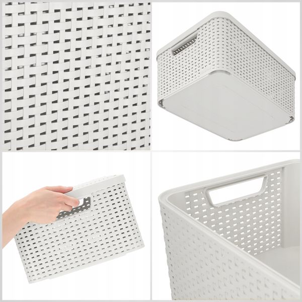 Curver Koszyk Pudełko Z Pokrywką Pojemnik 18L zdjęcie 7