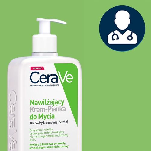 Krem-Pianka CeraVe Nawilżający do Mycia Skóry Normalnej i Suchej 473 ml na Arena.pl