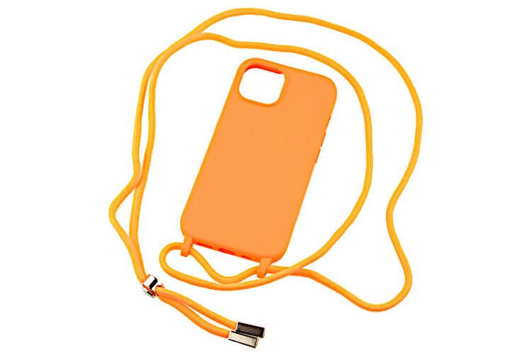 Etui ze sznurkiem RCK do Apple iPhone 15 pomarańczowy zdjęcie 1