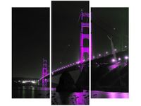 90 80CM OBRAZ T3 ELEM VIOLET GOLDEN BRIDGE TANEL TEEMUSK DRUK ŚCIENNY