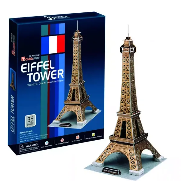 Puzzle 3D 35 elementów. Wieża Eiffla zdjęcie 1