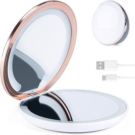 Mini Lusterko Kieszonkowe LED powiększające na Arena.pl