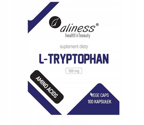 Aliness L-TRYPTOFAN Tryptophan 500 mg 100 kaps DOBRY SEN STRES na Arena.pl