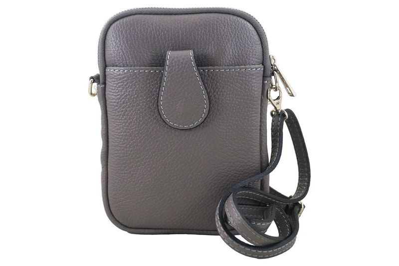 Skórzane etui na telefon - Szare zdjęcie 1