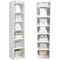 BIAŁY REGAŁ STOJĄCY NA KSIĄŻKI PÓŁKI WYSOKI SKANDYNAWSKI SŁUPEK SZAFA 180CM