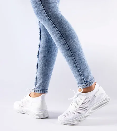 Białe ażurowe sneakersy Pierantonio 36 na Arena.pl