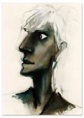 Plakat profil twarz portret 40x50 cm
