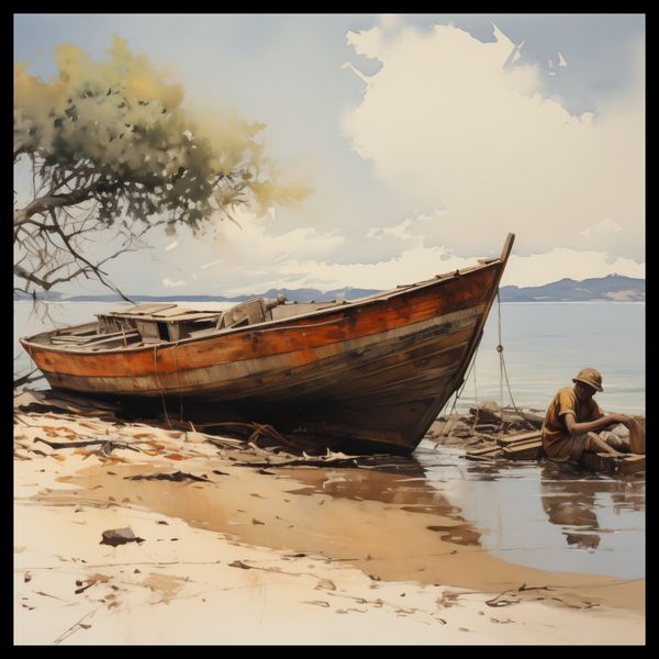 Plakat 70x70cm Spokój Przybrzeża zdjęcie 2