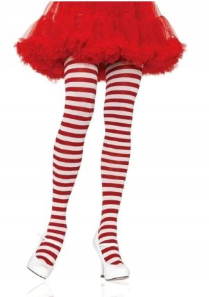 RAJSTOPY ELFA W BIAŁO-CZERWONE PASKI 4-6 na Arena.pl