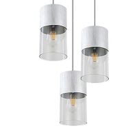 Szklana kaskada wisząca Zelkova 3155 do jadalni nad stół aluminium