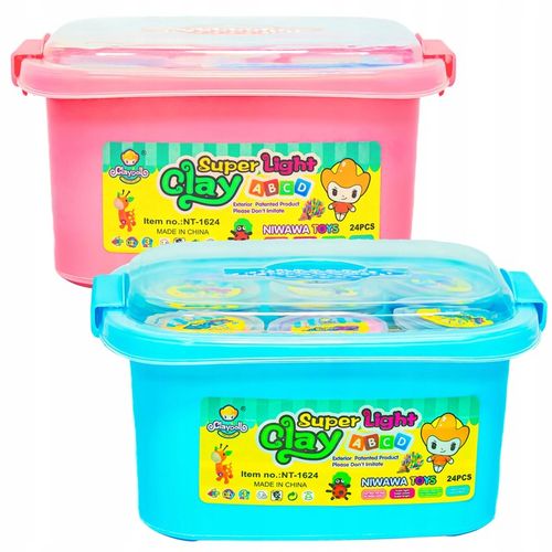 2x Magiczna Plastelina PIANKOLINA MASA POLIMEROWA 24SZT +WALIZKA +AKCESORIA na Arena.pl