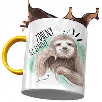 Kubek Żółty Śmieszny Zdolny Ale Leniwy Prezent Z Nadrukiem Ze Zdjęciem