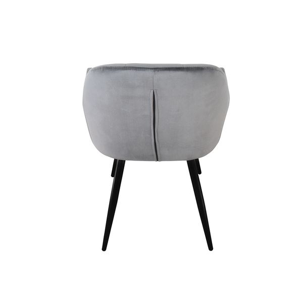 Krzesło welurowe tapicerowane 2 sztuki ciemnoszary zdjęcie 4