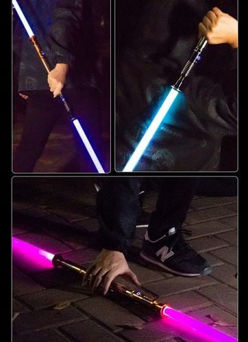 MIECZ ŚWIETLNY ŚWIECĄCY Z DŹWIĘK STAR WARS ZABAWKOWY RGB 16 KOL METAL MIECZ na Arena.pl