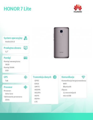 Huawei HONOR 7 Lite Grey na Arena.pl