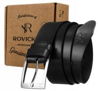 Skórzany pasek męski do spodni szeroki modny skóra