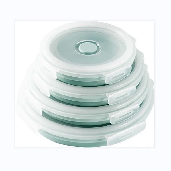 Zestaw pojemników na żywność Pojemnik silikonowy Lunch Box 4 różne zdjęcie 4