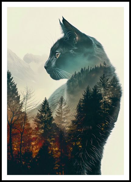 Plakat 68x98cm Koci Duch Lasu zdjęcie 3