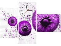 100CM 70CM ZEGAR 3 ELEM FIOLETOWE DMUCHAWCE ŚCIENNY OBRAZ