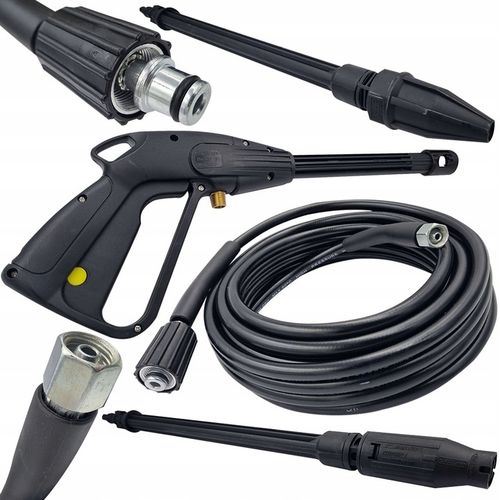 PISTOLET LANCA DO MYJKI CIŚNIENIOWEJ DYSZA ROTACYJNA PŁASKA + WĄŻ 5m ZESTAW na Arena.pl