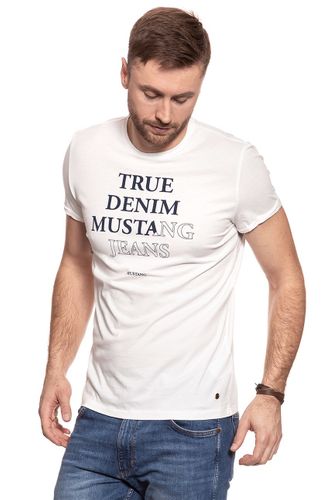 MUSTANG TSHIRT Printed Tee CLOUD DANCER 1007075 2020 L na Arena.pl