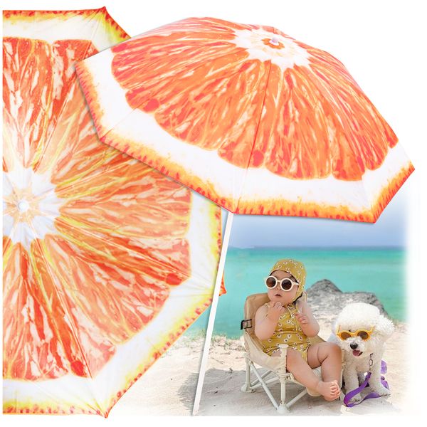 Parasol plażowy pomarańcza zdjęcie 1