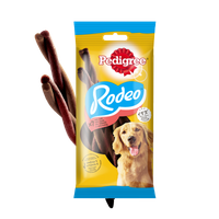 pedigree rodeo przysmak dla psów powyżej 4 miesiąca życia z wołowiną 122g