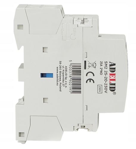ADELID STYCZNIK MODUŁOWY 230V 25A 1P 1F 2NO 2Z na Arena.pl