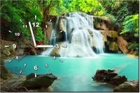 60CM 40CM ZEGAR OBRAZ WODOSPAD DRUK PŁÓTNO RAMA