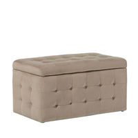 Puf ze schowkiem welurowy brązowy MICHIGAN