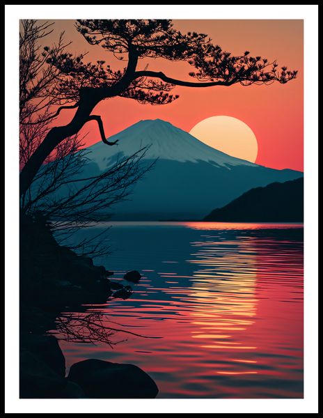 Plakat 60x80cm Góra Wieczorem zdjęcie 3