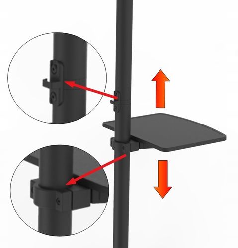 Stojak Podłogowy na telewizor TV 26-65 cali z półką Uniwersalny na Arena.pl