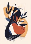 Plakat 20,5x28,4cm Abstrakcyjna Botanika w Ruchu