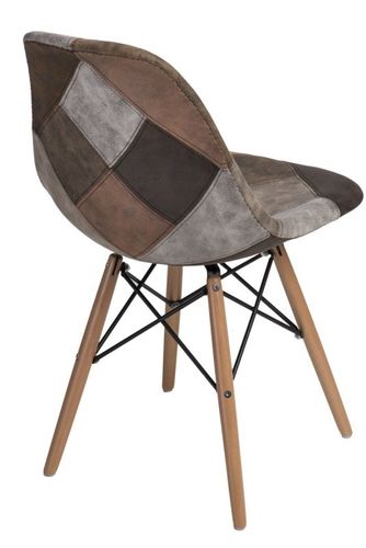 Krzesło P016W patchwork beżowo - brązowy na Arena.pl