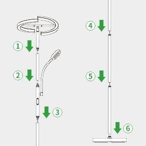 LED Lampa Stojąca Podłogowa Do Salonu 20W+7WPółokrągły kształt 175CM na Arena.pl