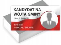 Wizytówki wyborcze PROJEKT GRATIS 100 sztuk WYBORY KANDYDAT NA WÓJTA GMINY