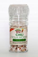 SÓL MORSKA Z CHILI-MŁYNEK WIELORAZOWEGO UŻYTKU 90G