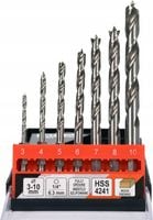 YATO WIERTŁA DO DREWNA SPIRALNE HSS 3-10MM HEX 7sz