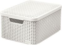 CURVER KOSZYK RATTAN STYLE Z POKRYWĄ KREMOWY