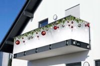 Osłona balkonowa na Święta Boże Narodzenie Mikołaj