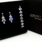 Komplet ślubny ASTRID silver KOKONET 8-0256 + 8-0331