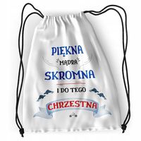 Plecak Dla Chrzestnej Sportowy Szkolny Worek Torba Z Nadrukiem Ze Zdjęciem