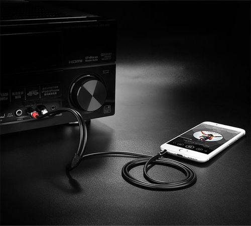 kabel przewód audio 3.5mm mini jack - 2rca 2m czarny na Arena.pl